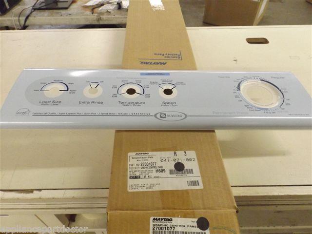 Maytag Washer 27001077 GRAPHIC CONTROL PANEL NEW IN BOX Maytag Washer 27001077 GRAPHIC CONTROL PANEL NEW IN BOX